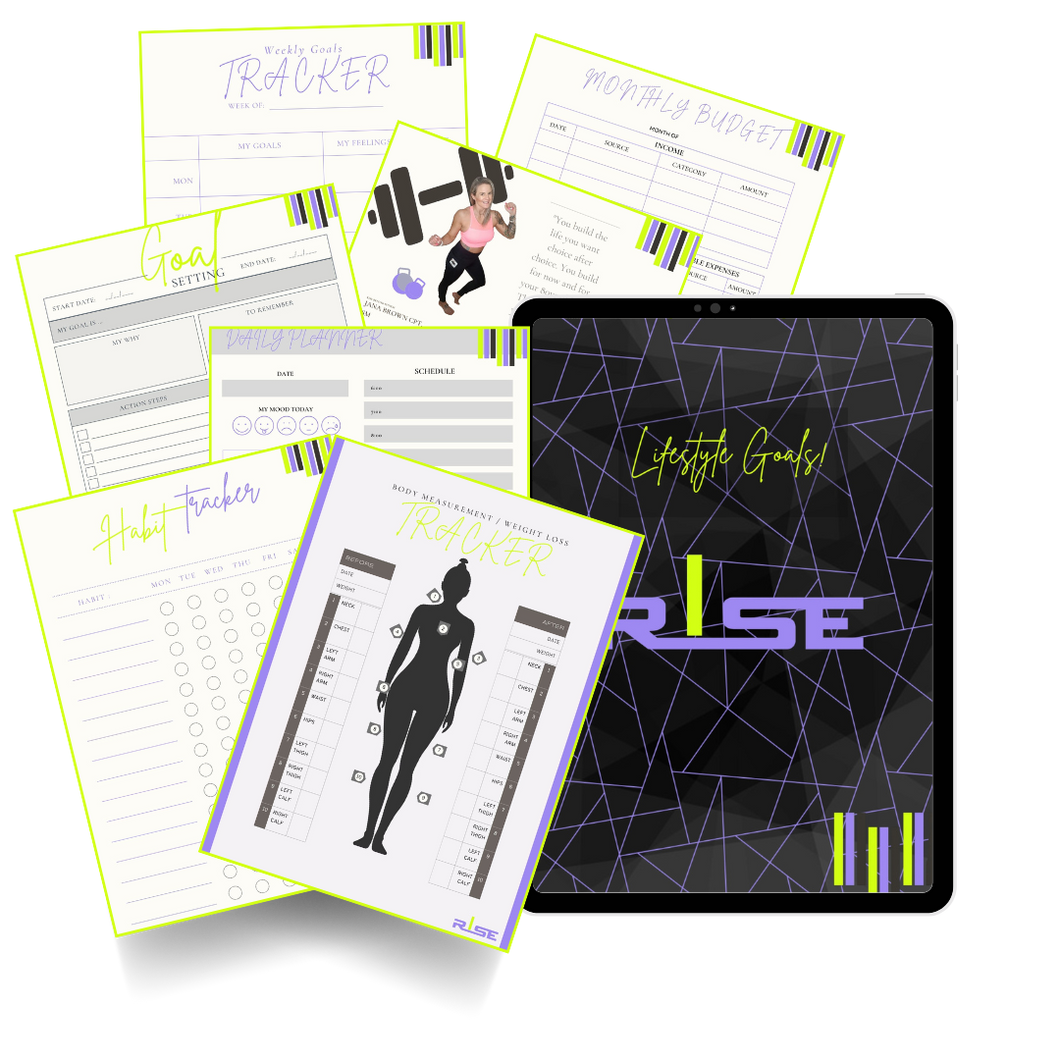 RISE Goal Setting Planner and Tracker with Journal!